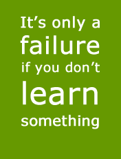 Open blog post titled 'Don't let failing be the last thing you do'