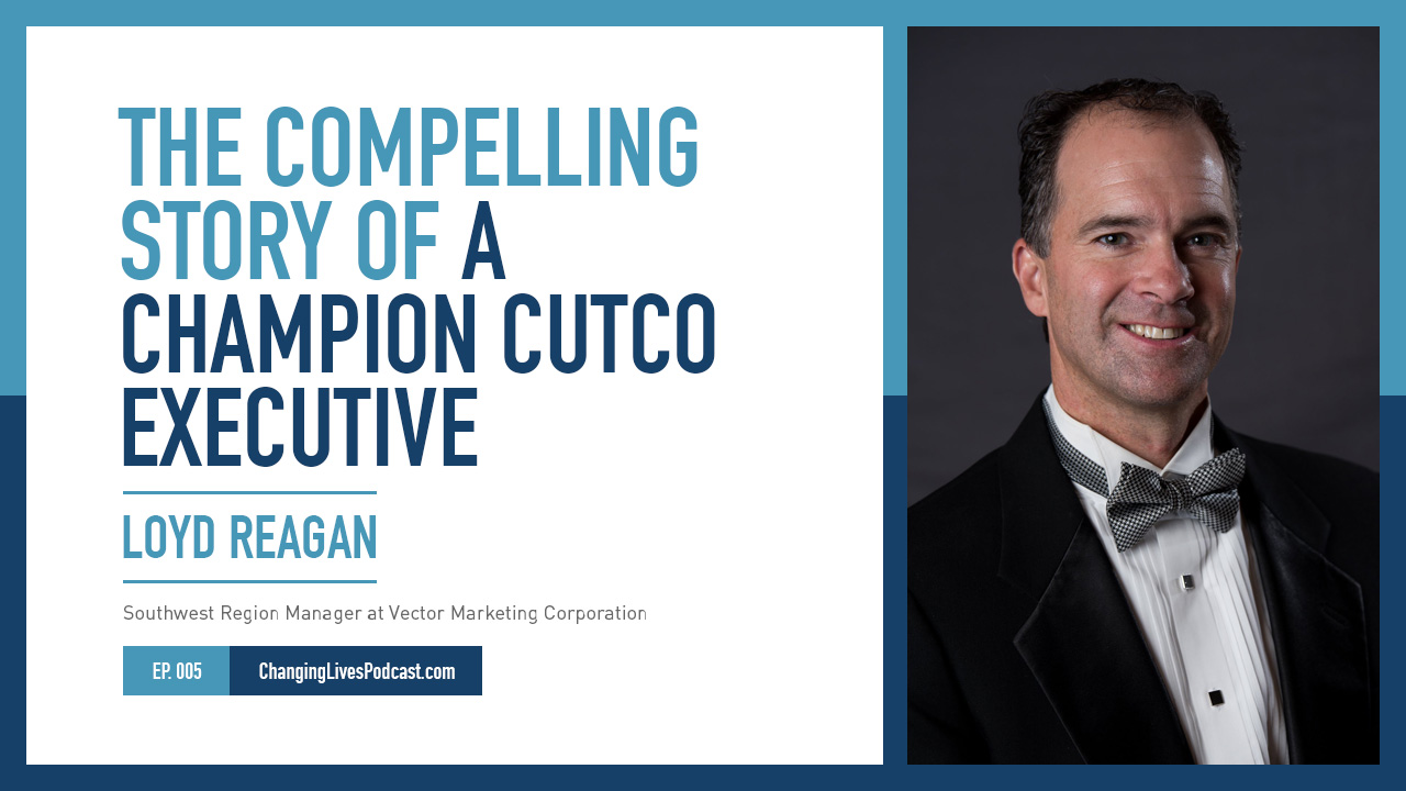 Open blog post titled 'The Compelling Story of a Champion Cutco Executive with Loyd Reagan'